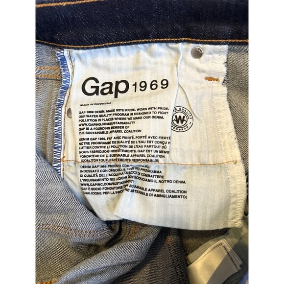 GAP 1969 Jean Women 32 S Dark Wash Stretch Mid Rise True Skinny NWT - Picture 5 of 9